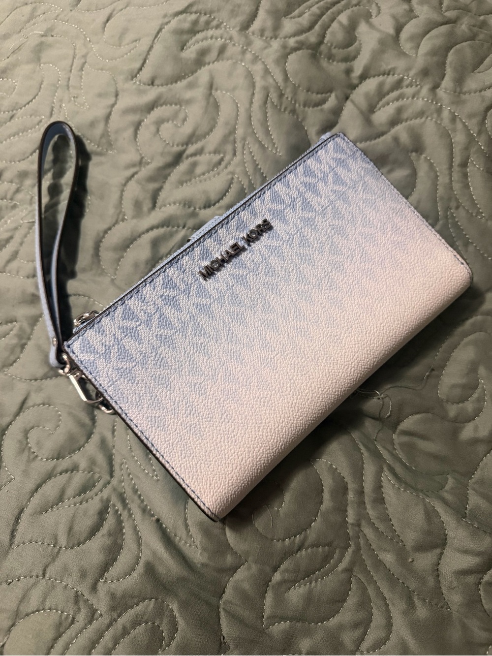 Michael Kors Light Blue Ombre Wristlet Clutch